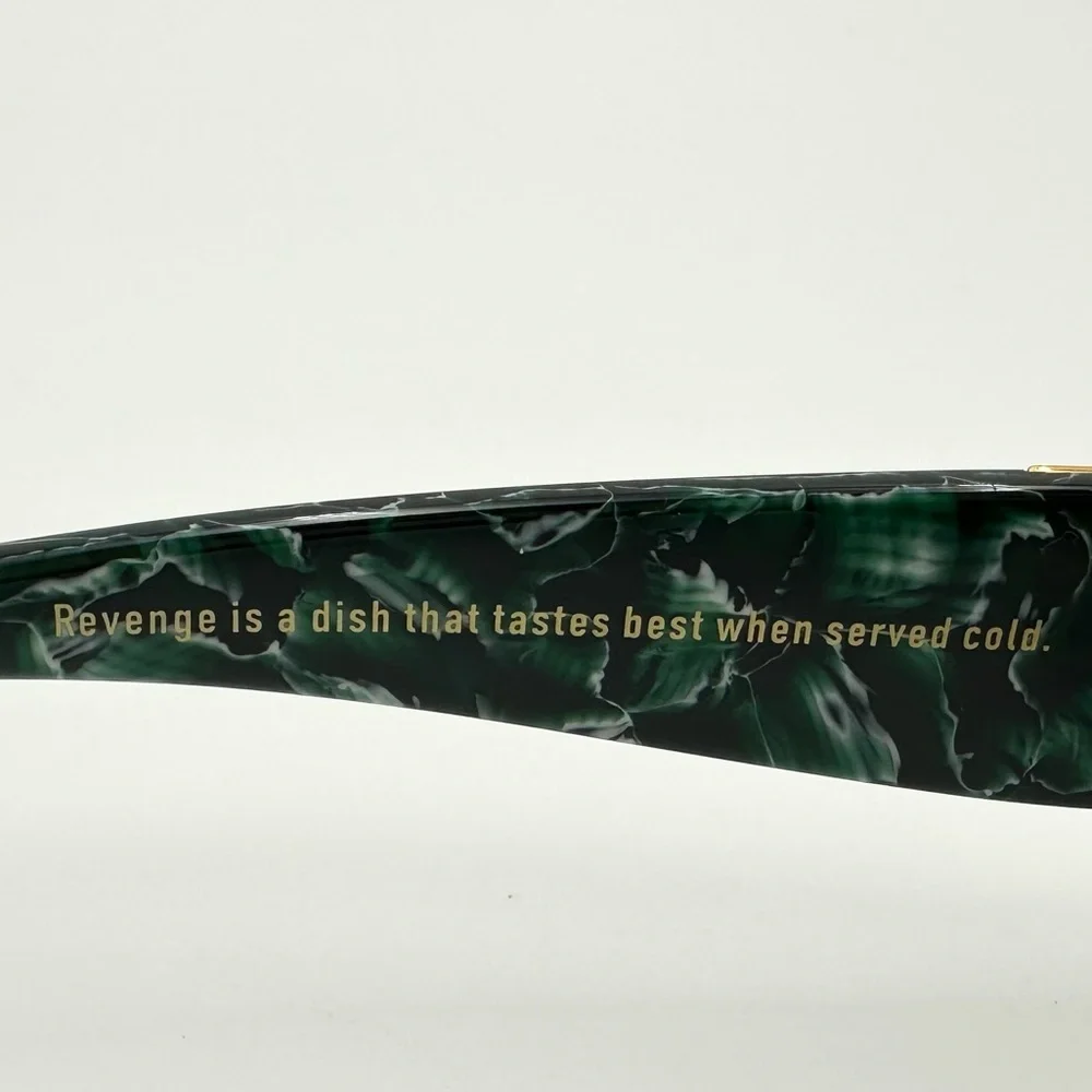 VINTAGE FRAMES COMPANY Vf Godfather Rectangle Sunglasses - Black/Green Marble